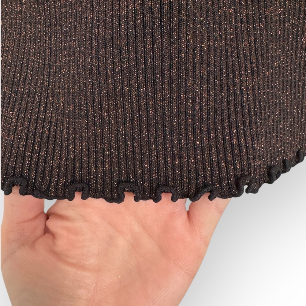 ALEXANDER WANG $385 Retail Brown Ribbed Knit Maxi Skirt, Size Small - Picture 4 of 14